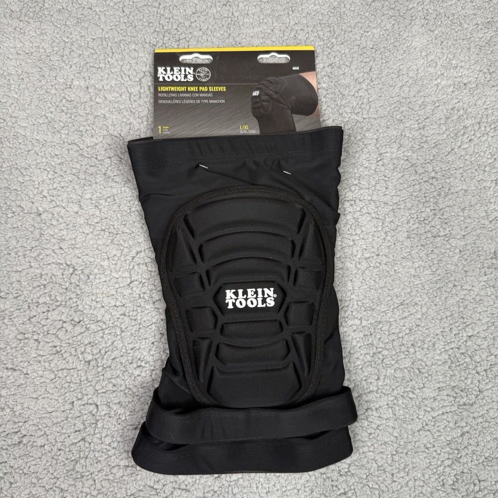 Klein Tools Lightweight Knee Pad Sleeves L/XL 60592 Black Brand New Protective